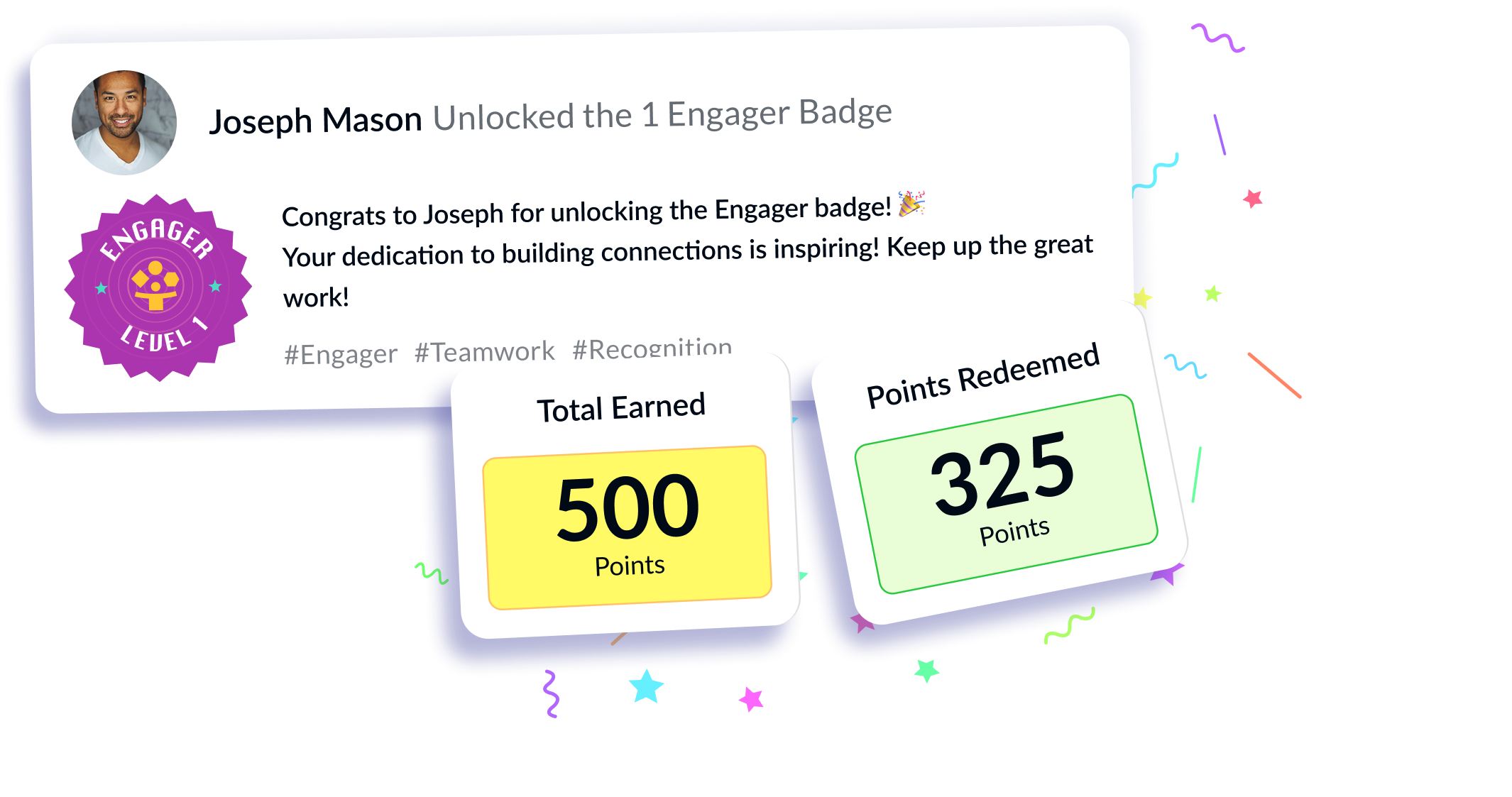 Engagedly platform: Recognize good work and reward desired behavior