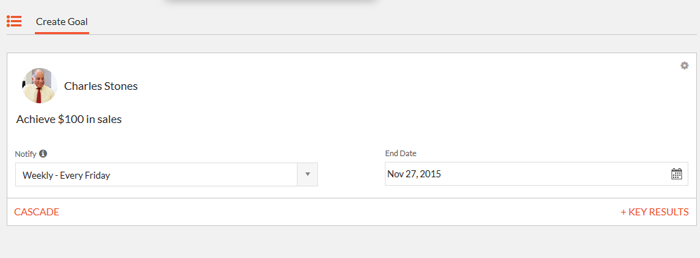 Adding Key results to goals & objectives