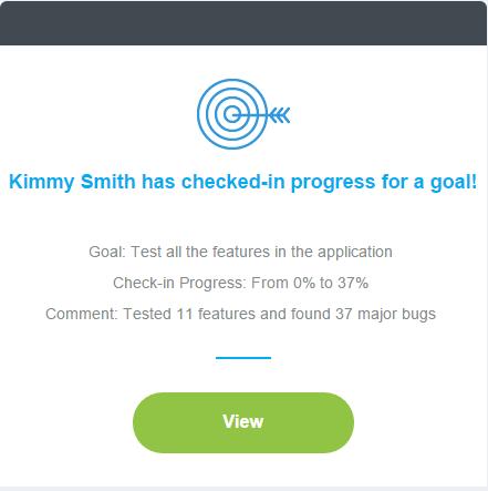 User Goal Check-in Notification