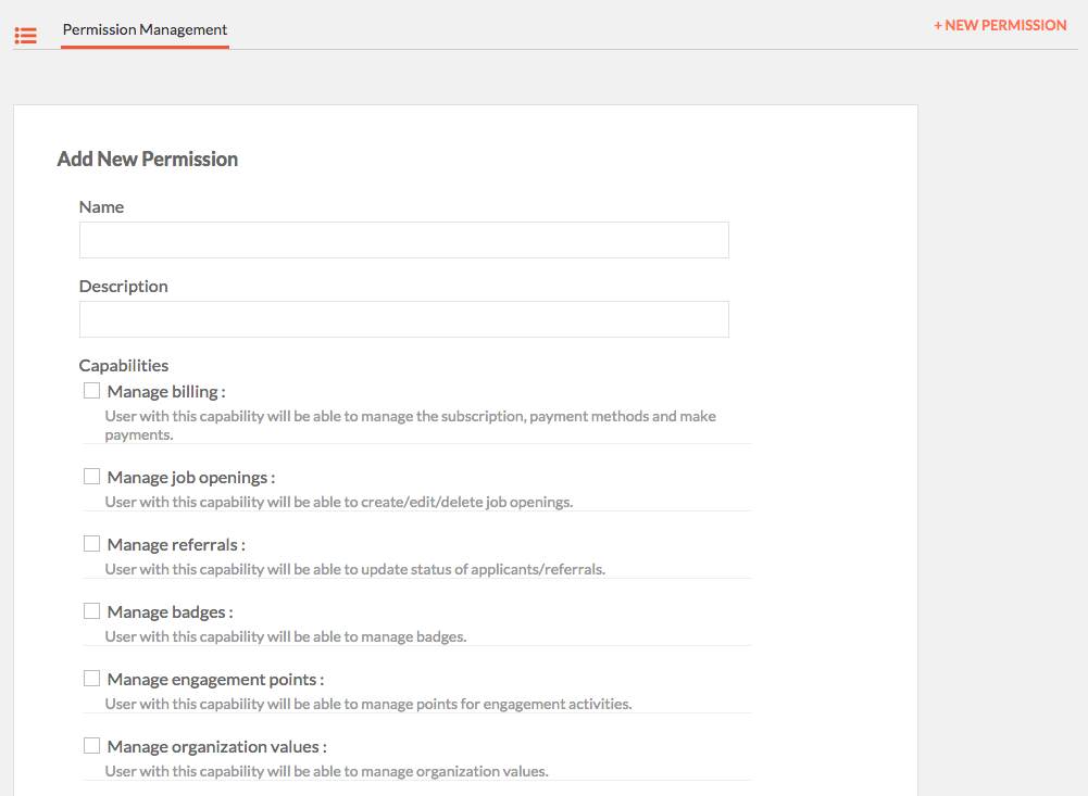 Creating New Permission