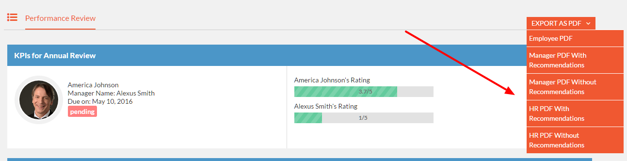 Performance Org Dashboard