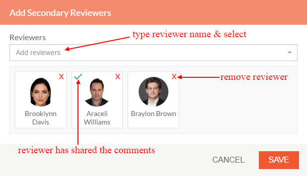 reviewer popup