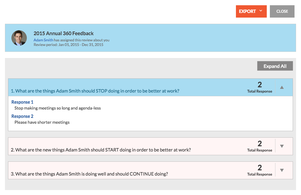 Engagedly's Multirater feature