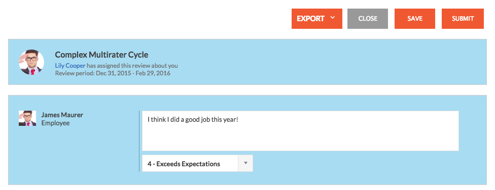 Engagedly's Multirater feature