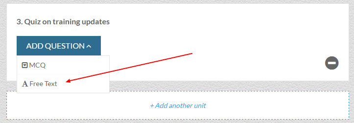 Image for Quiz Unit Free Text question