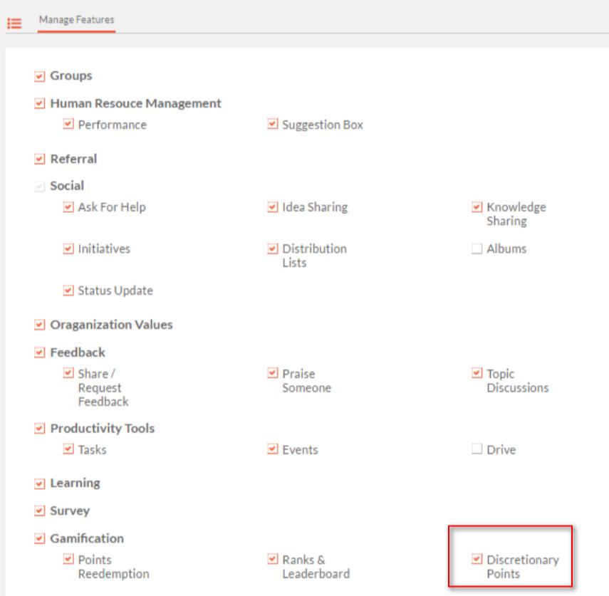 Manage Features