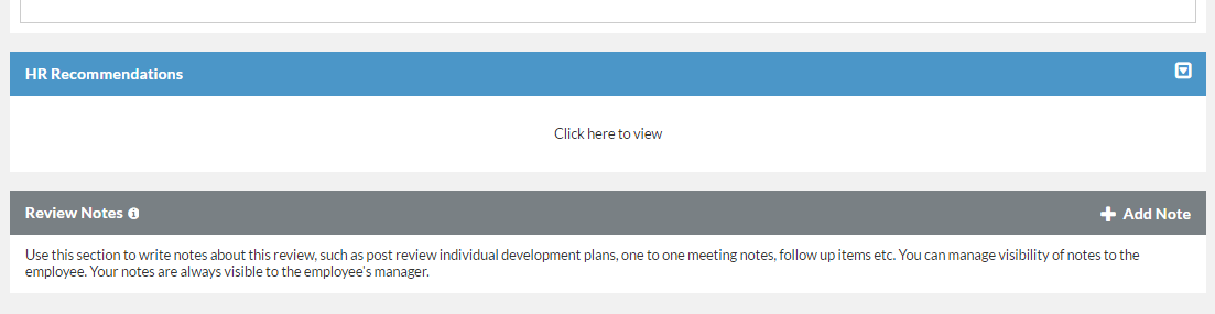 Review notes section