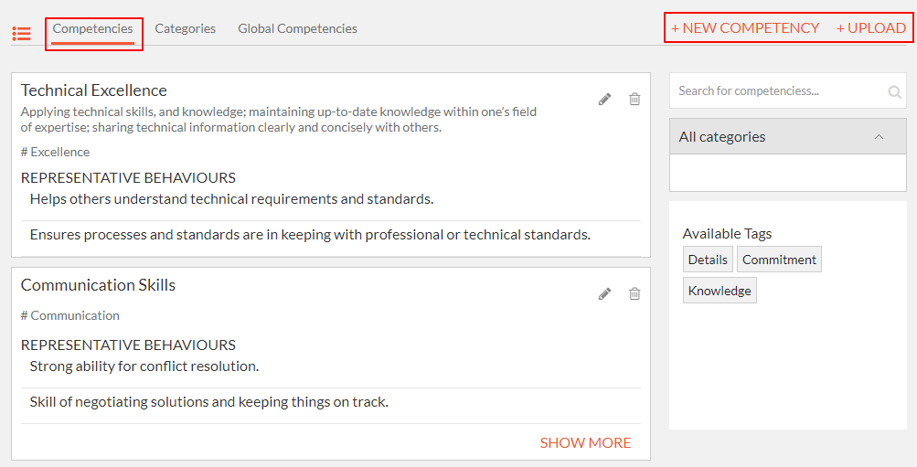 Competencies
