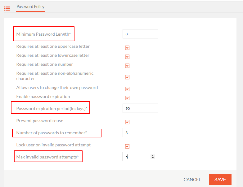 engagedly password policy