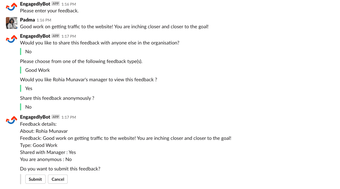 Feedback with MS Teams