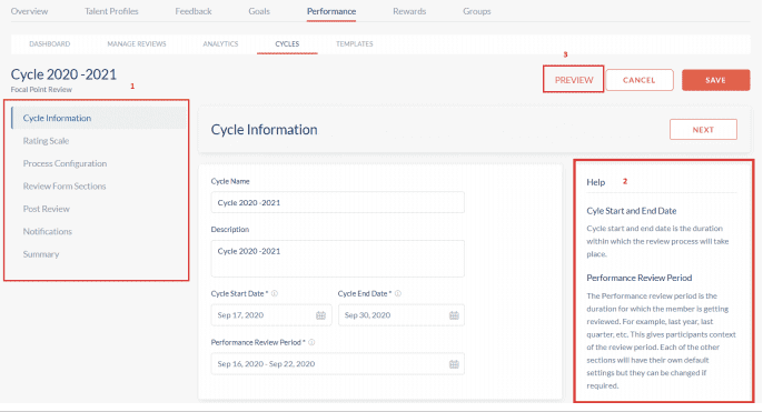 Engagedly Cycle Information