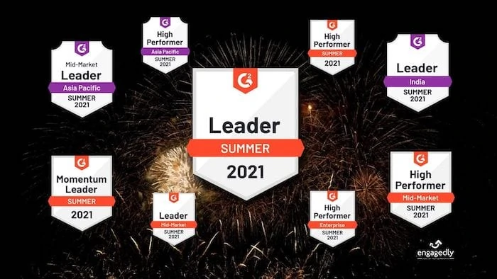 Engagedly Named Performance Management Leader in G2 Summer 2021 Awards, Fourth Quarter Running
