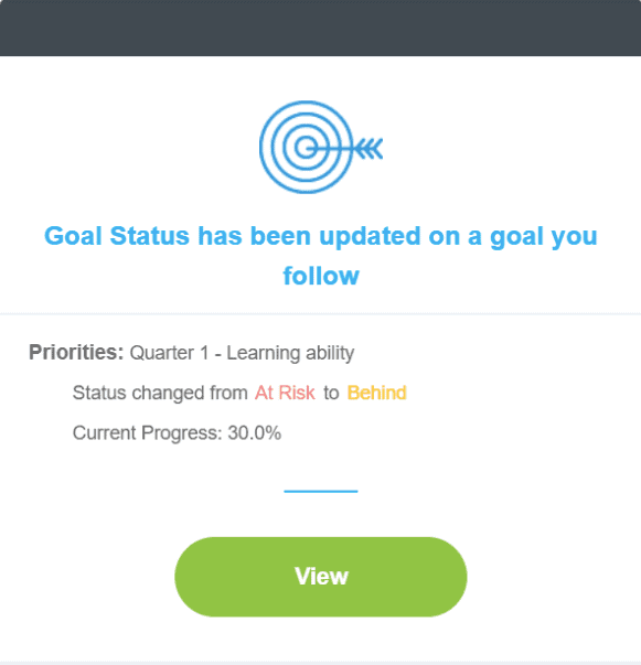 Engagedly Goal Notification Goal Follower