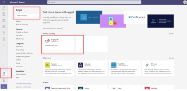 Microsoft teams app store