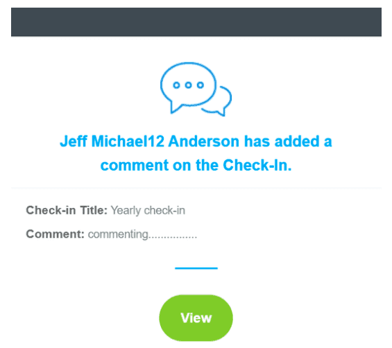 Email check-in comment notification