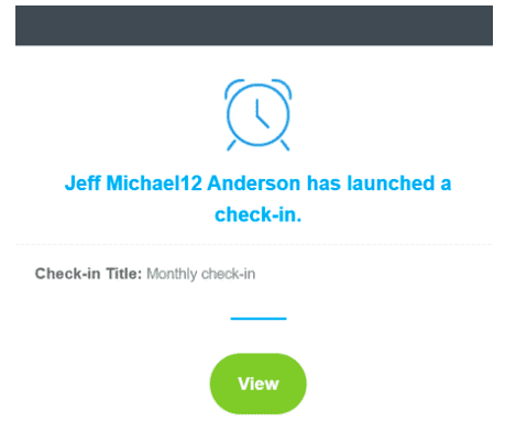 Email notifcation about check-in