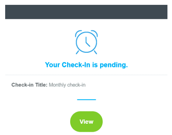 Email notification for pending check-ins