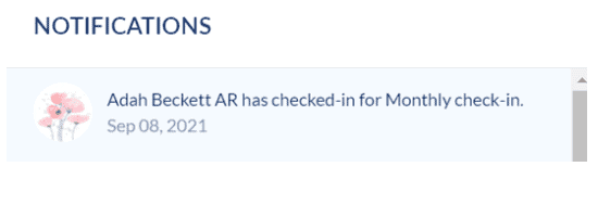 In-app notification on completion