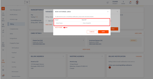 Adding name and email