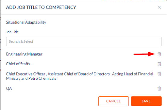 Add remove job competency