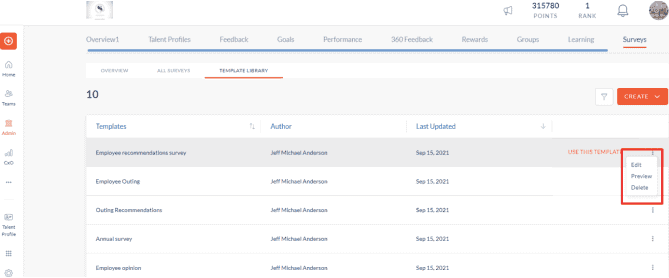 Admin template library