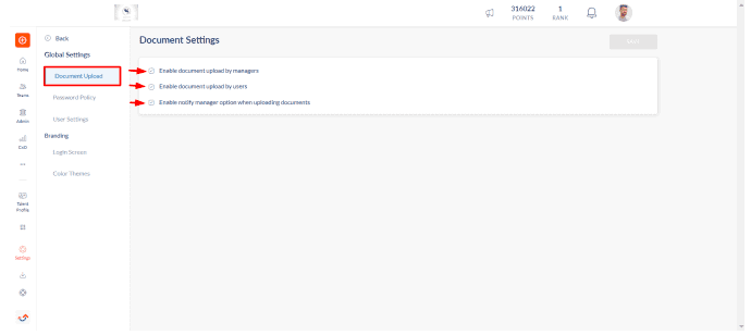 Engagedly admin settings