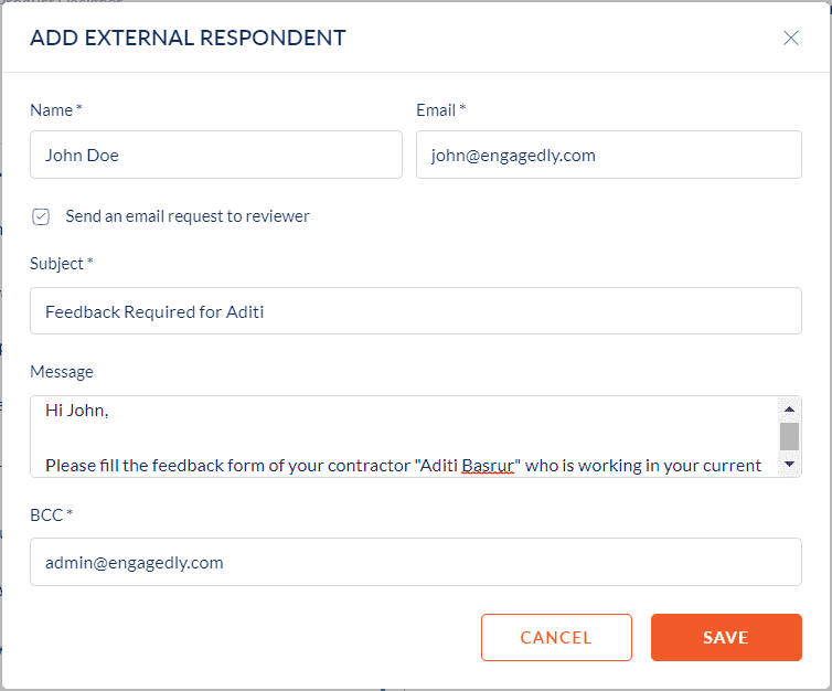 Add external respondents