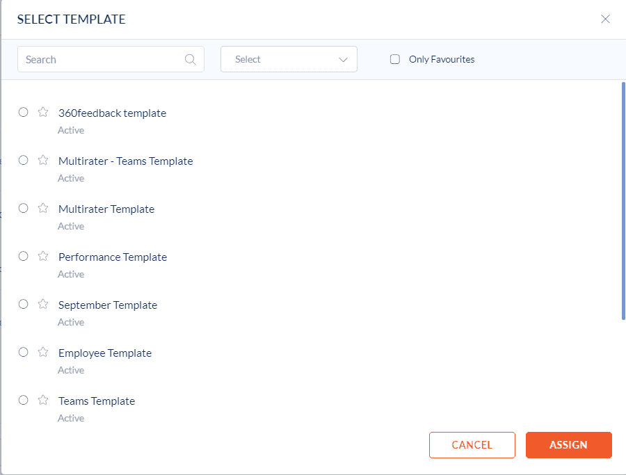 Assign template