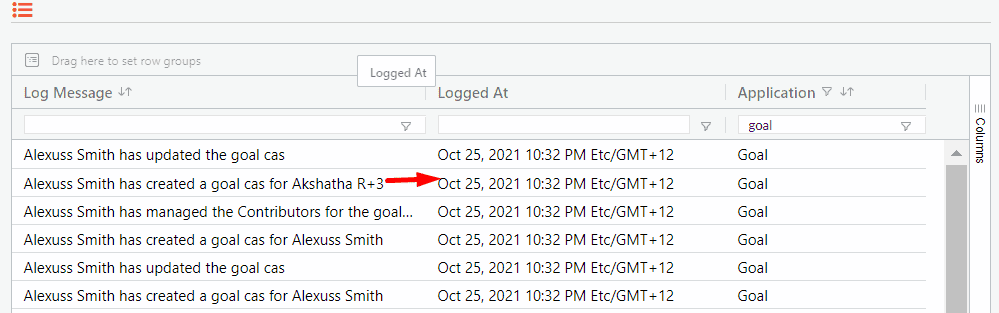 Goal creation date
