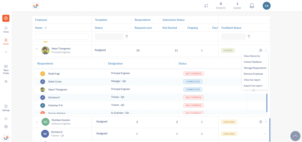 Process tab