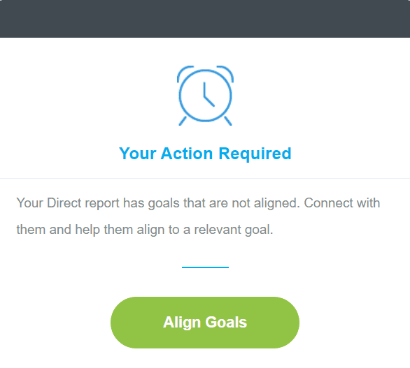 Align goals notification