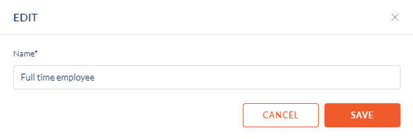 Editing employee type