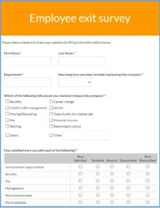 employee exit survey