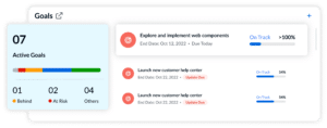 Flyout screens in Engagedly's indisgo design system