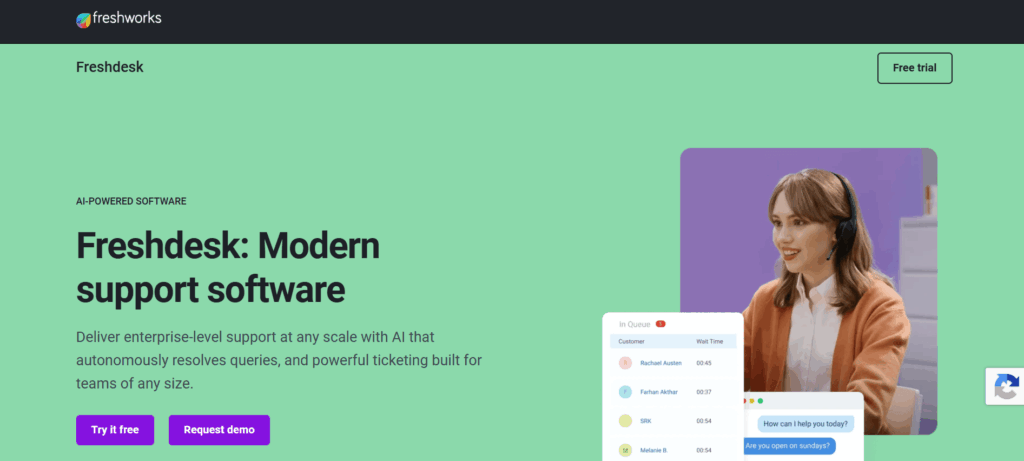 Freshdesk - Best for Helpdesk Ticketing
