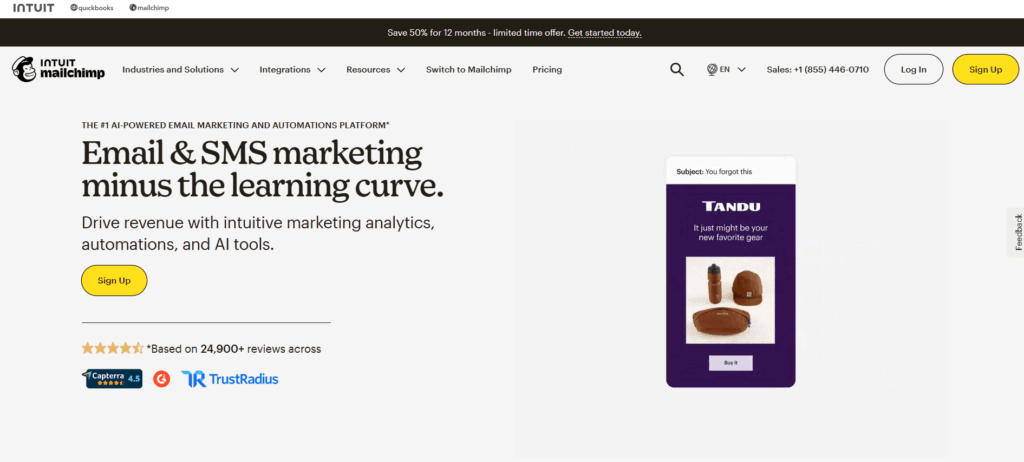 Mailchimp - Best for Email Marketing Campaigns