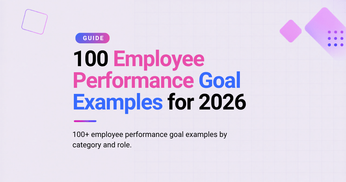 100 Employee Performance Goal Examples for 2026